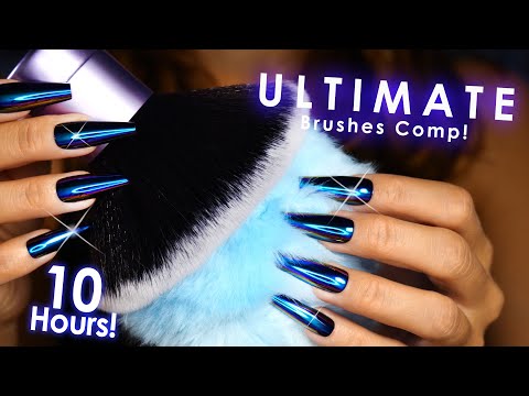 ULTIMATE Brushes MASSAGE ASMR Comp 😴 10 Hours SLEEP! No Talking (All of my brushes in 1 video!)