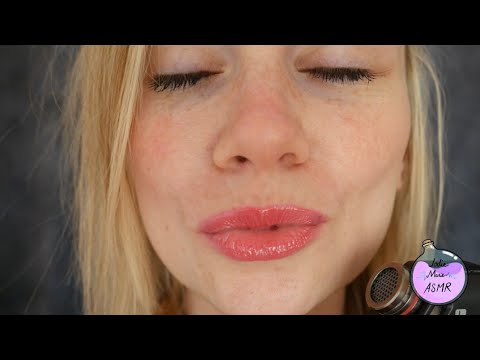 ASMR - Close up, Gentle Kisses, Mouth sounds with Tascam Patreon Appreciation (Names)