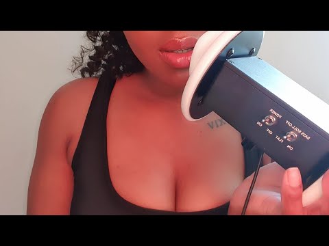 ASMR Ear Eating, Ear Licking, Mouth Sounds & Tongue Fluttering (slightly aggressive 🤏🏾)