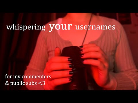 [ASMR] Whispering your Names while I Massage the Mic