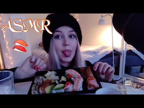 ASMR SUOMI Sushi Mukbang!🍣 ja rentoa kuiskailua💕