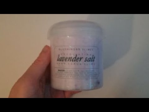 playing with crunchy lavender slime asmr