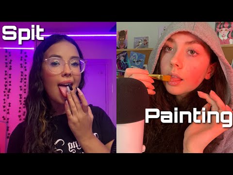 ASMR - 1H SPIT PAINTING YOUR FACE👄💦 w/ ​⁠@ASMRmpits (loop version)