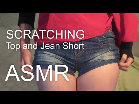 ASMR Scratching 🎥 Relaxing Sounds on Denim Top and Shorts