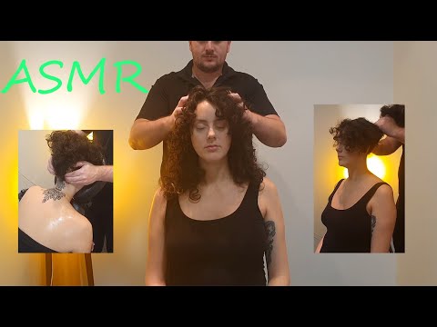 [ASMR] Seated Head,Neck & Shoulder Massage For Pregnant Lady [No Talking]