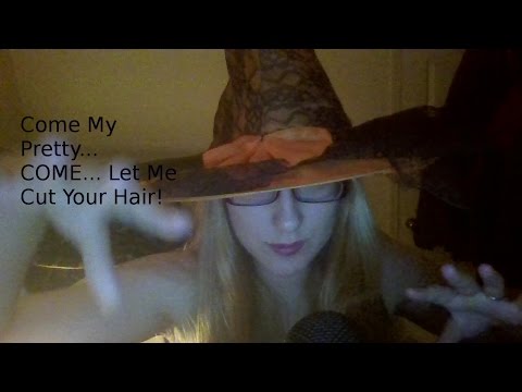 ASMR Witchy Hair Cut Role Play - Soft Spoken, Humorous, Visuals + Hand Movements