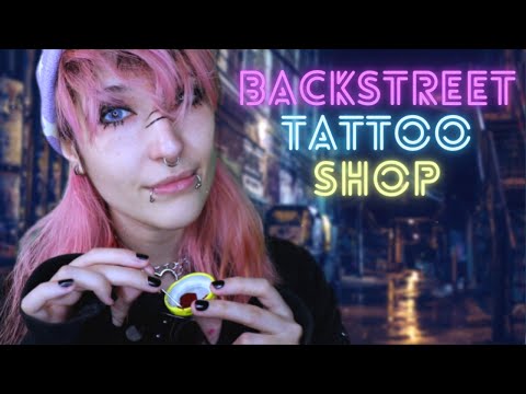 ASMR - BACKSTREET TATTOO SHOP ~ Getting a "Totally Safe" Stick & Poke from a Questionable Stranger ~