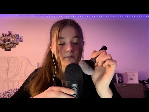 ASMR - Mic Brushing with Different Items (brush, gloves, hair, ...) [Minimal Talking after intro]