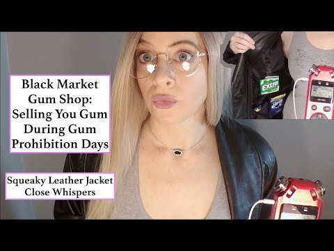 ASMR Gum Shop Role Play | Squeaky Leather | Close Whisper
