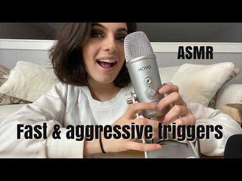 ASMR | unpredictable fast and aggressive triggers, new mic | ASMRbyJ