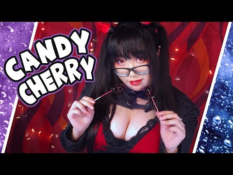 ASMR Candy Cherries 🍒😈 Devilishly Crisp Mouth Sounds