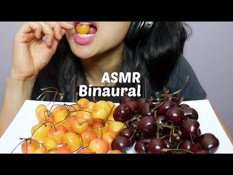 ASMR Binaural Cherries Eating Sounds (3Dio Mic) | SAS-ASMR