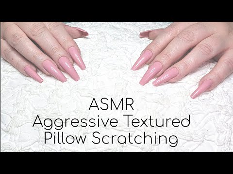 ASMR Aggressive Textured Pillow Scratching-No Talking|Long Nails