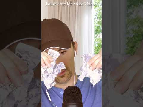 ASMR Gentle Pressing Of Some Crinkle Paper #short