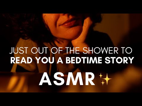 [ASMR] Just out of the shower to read you a bedtime story 😊 (WHISPERED//calming energy//personal 💗)