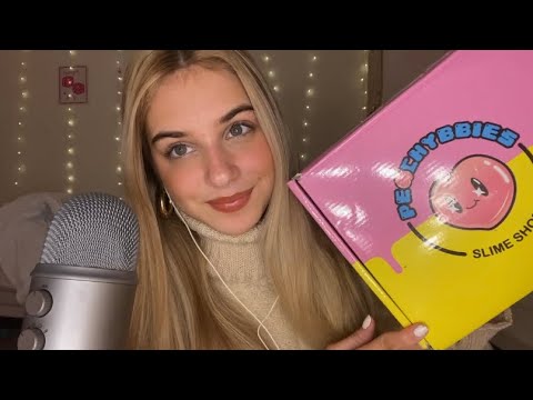 ASMR Huge Tingly Slime Haul and Triggers 💖 Tapping, Scratching, Whispering