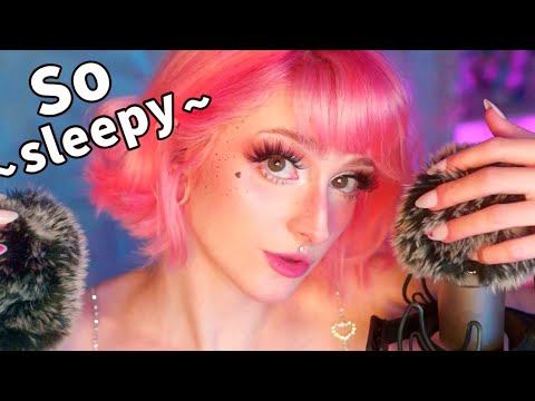 ASMR (Hyper Sensitive) Mouth Sounds ♡ Breathy Inaudibles & Fluffy Ear Attention