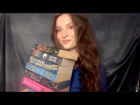 ASMR Talking About Books 📚 Book Tapping, Page Turning, Whispered & Soft Spoken Reading