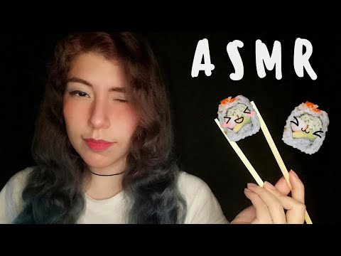 ASMR CENANDO JUNTOS 😍 | MUKBANG EATING SOUNDS & WHISPERING TO RELAX | SUSHI 食べる寿司