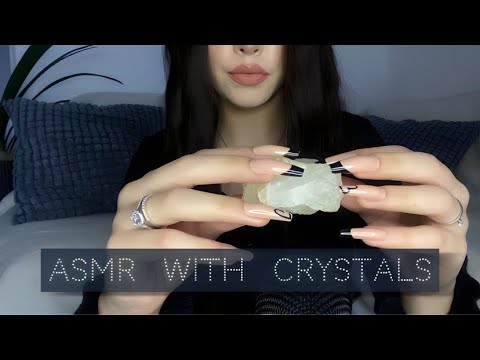 ASMR Playing with Crystals💎 |Long Nail-Tapping, Scratching, Rubbing|🔮