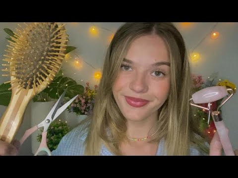 ASMR Kind Popular Girl Invites You To Her Sleepover 💞 (skincare, haircare, manicure, etc)