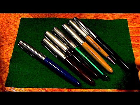 The Parker 51 Fountain Pen on a rainy night - Pen ASMR