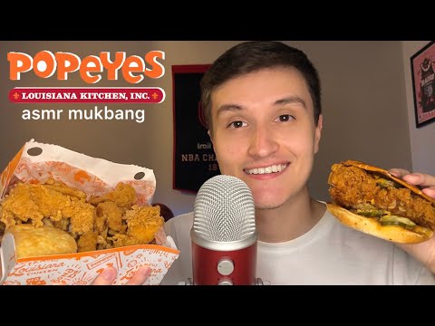 ASMR | HUGE Popeyes Chicken Mukbang 🐔🍗 (eating sounds)
