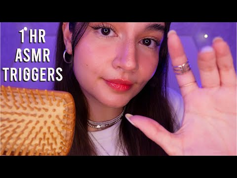 ASMR 1 HOUR Of Tingly Triggers To Sleep, Study, and Relax (Brushing, Tapping, Whispering)
