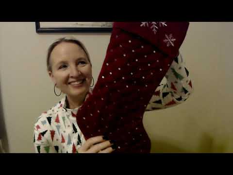 ASMR | Stocking Stuffers, Crinkles, & Filling Stockings (Whisper)