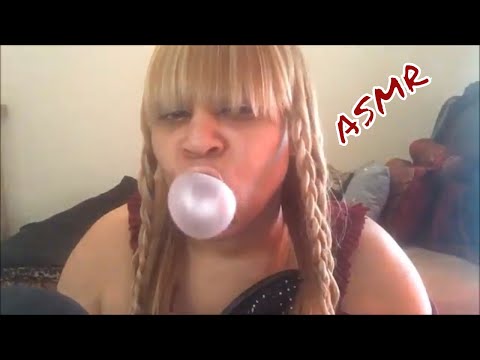 ASMR Tingles Hair Brushing and Gum Chewing