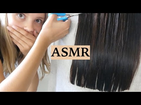 ASMR MY 12 YEAR OLD SISTER CUTS MY HAIR (Haircut, Hair Brushing & Scissor Sounds, No Talking)