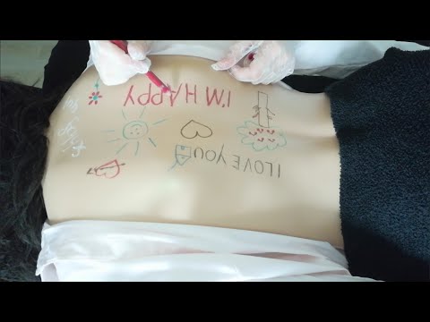 ASMR Back Painting ~ Guess What I'm Drawing on Your Back ~ Back Tracing & Scratching ~ Deutsch