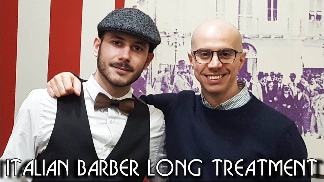 💈 Young Italian Barber - Long and Relaxing Treatment: Shampoo, Massage and Shave - ASMR video