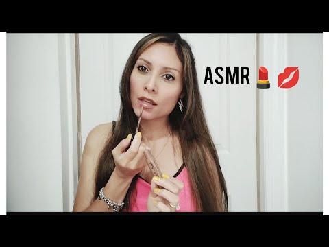 ASMR: Lipstick application sounds & Hair Brushing
