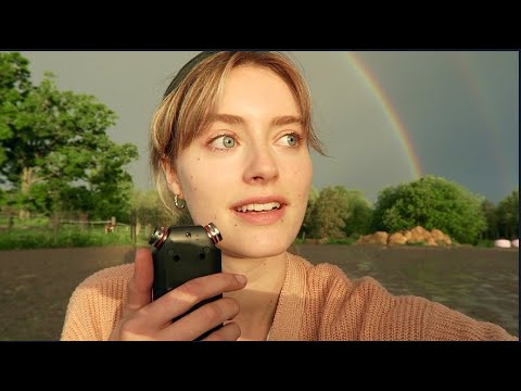 (ASMR) in a Thunderstorm with Rainbows!? 🌈⚡+ (layered fluffy mic sounds)