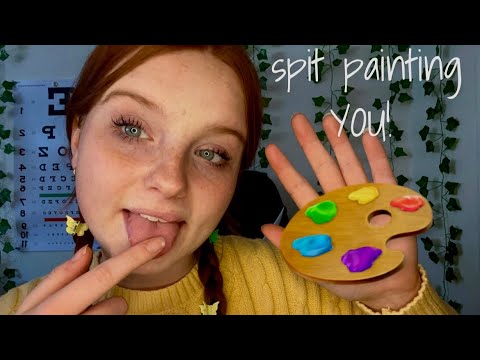 ASMR spit painting your face🎨