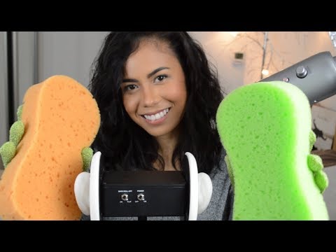 ASMR Sponge Session (Scratching, Tapping, Cupping, Gloves)