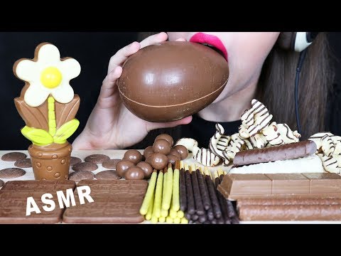I TRIED EDIBLE ASMR | CHOCOLATE FLOWER POT, BUTTONS, CHOCOLATE EGG (EATING SOUNDS) No Talking