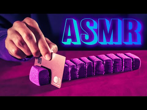 ASMR Satisfying Kinetic Sand with Metal Card