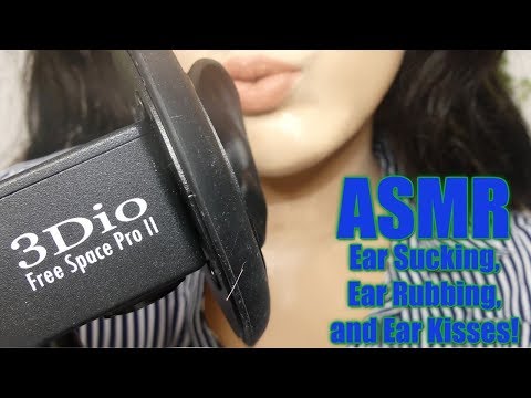 ASMR 3DIO Ear Sucking, Ear Rubbing and Some Ear Kisses