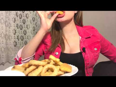 Chicken Nuggets, Onion Rings & Potato Stars - ASMR Eating Sounds
