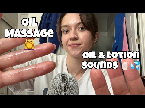 ASMR| Oil Massage! Oil & Lotion Massage On Myself & You! Oil & Lotion Sounds