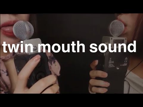 asmr twin mouth sound deep  양쪽귀 입소리  口の音