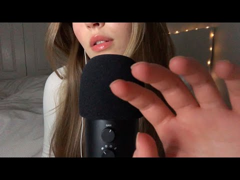 ASMR hand movements with tingly trigger words💫