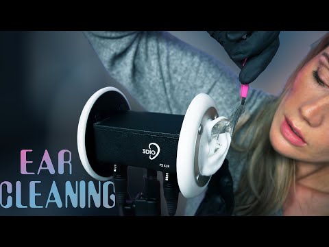 ASMR EAR CLEANING | 3Dio Plucking away Peel-Off Mask 👂 gentle ear attention