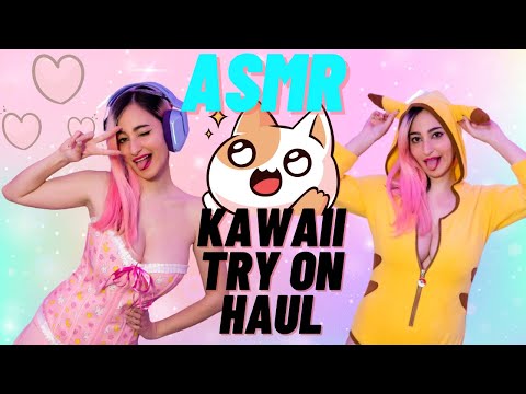 ASMR KAWAII TRY ON Haul 🔥 Scratching / Tapping 👗 | @stherolive