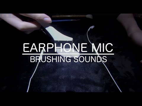 [音フェチ]イヤフォンマイクをブラシで触る[ASMR]Binaural Brushing Earphone Mic Sounds [JAPAN]