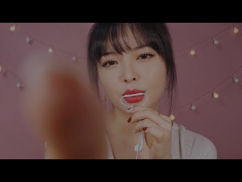 [ASMR] Mic Nibbling Mouth Sounds, w. Lots of Hand Movementsㅣ마이크 니블링 입소리+손동작 많이ㅣ口音と催眠をかける手の動き