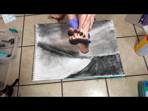 DRAWING WITH MY FEET PART 2 (No Talking)