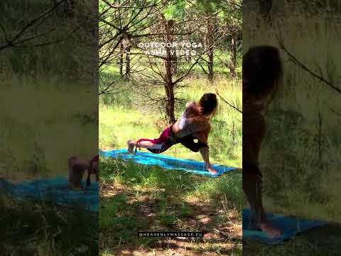 ASMR Yoga workout Outdoor with ASMR taping sound for better sleep.